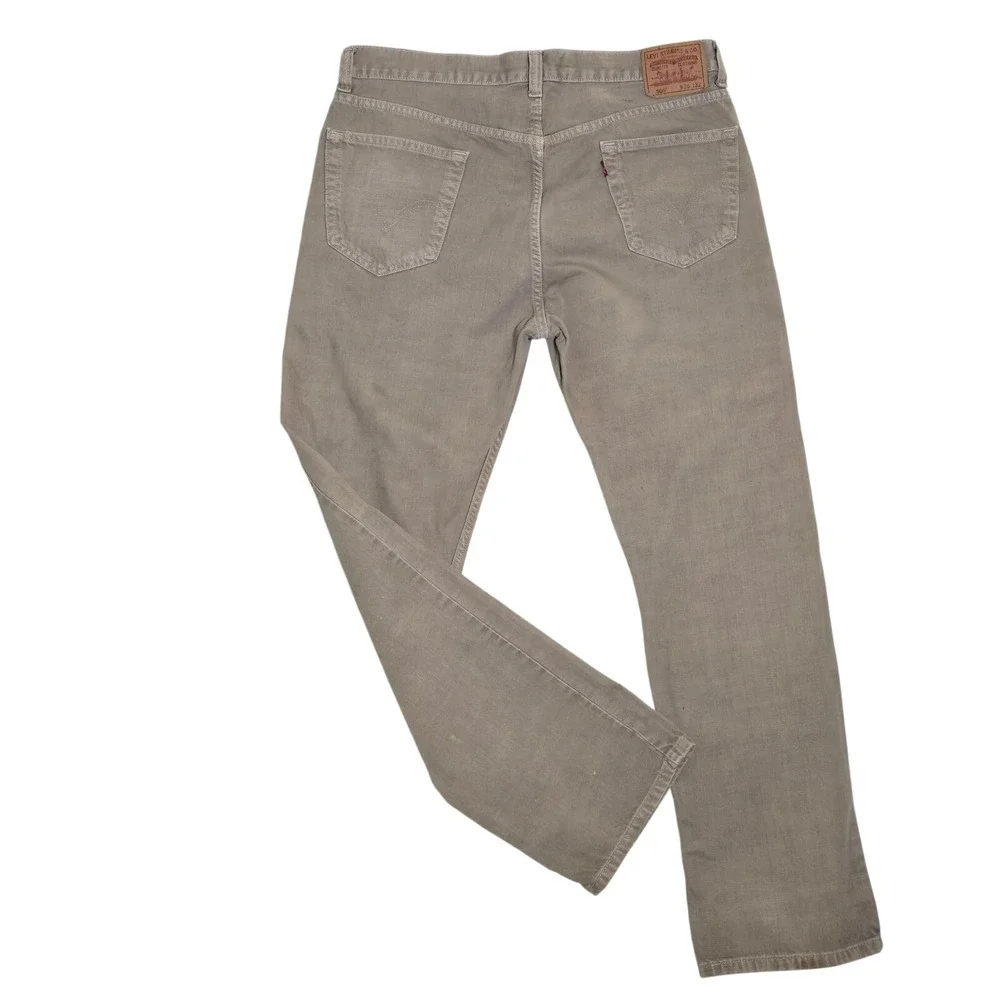 Levis 505 Regular Fit Jeans Mens 36x32 Tan Khaki Straight Leg Cotton Denim Pants